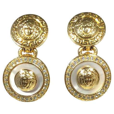 women versace earrings|Versace clip on earrings.